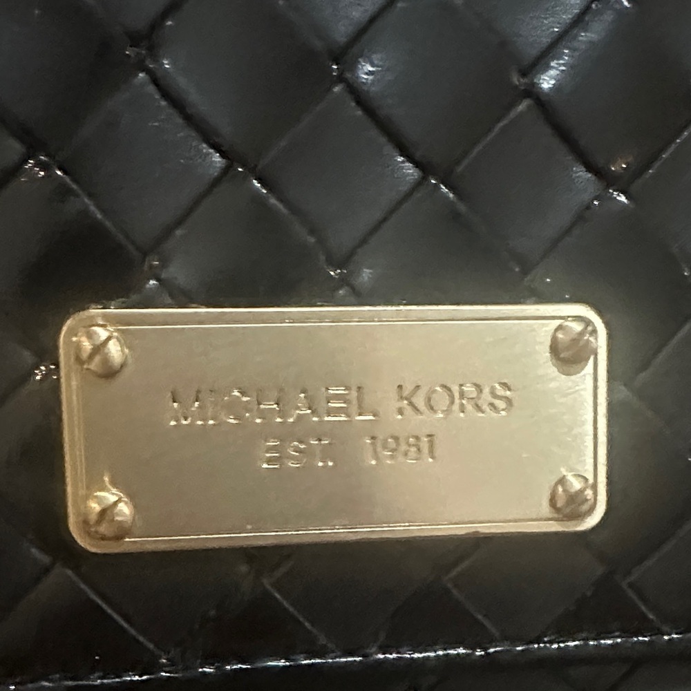 Michael Kors Black Woven Clutch - Picture 3 of 9